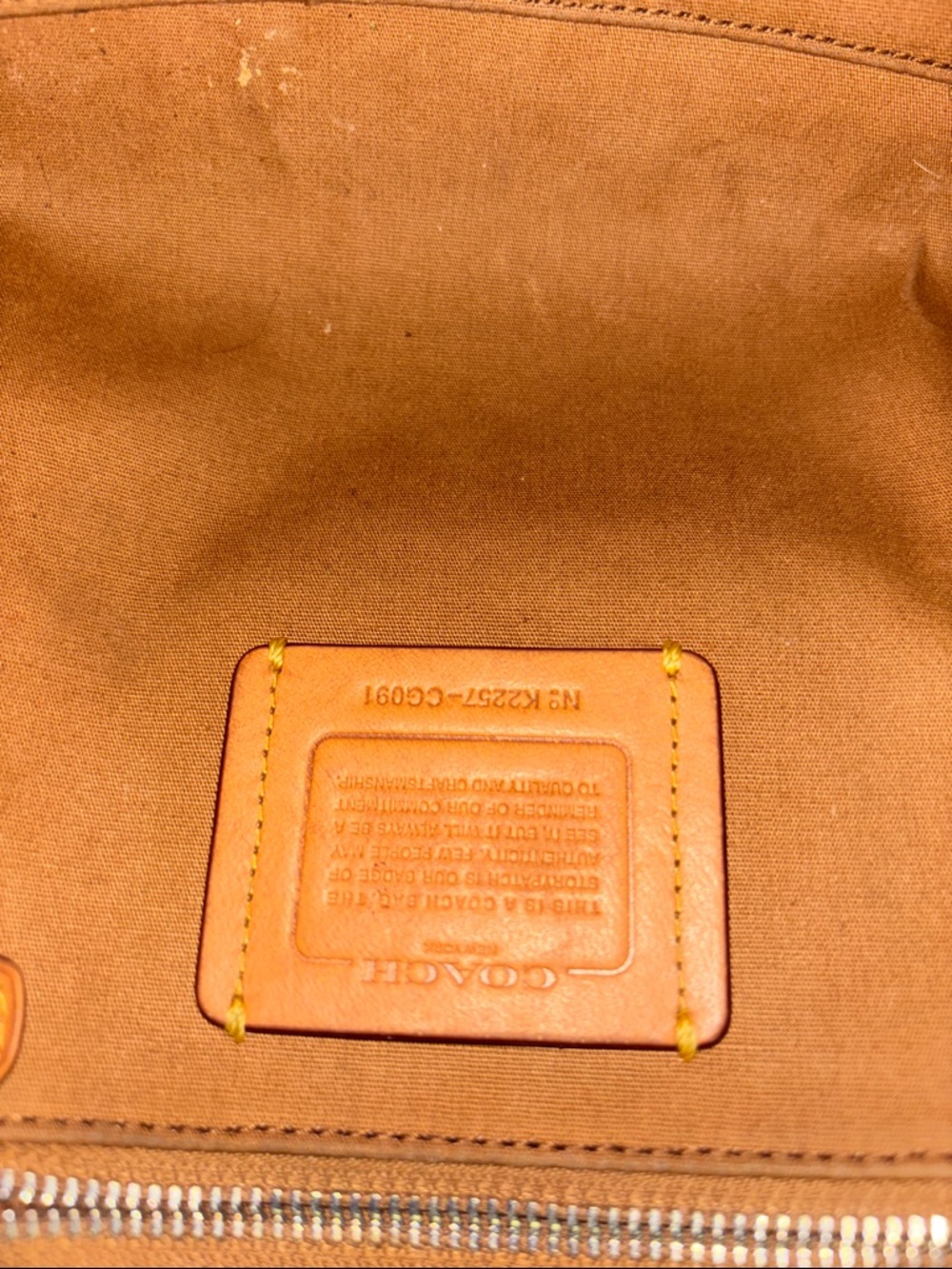 Coach Black Signature Denim Tote Bag - Picture 8 of 8